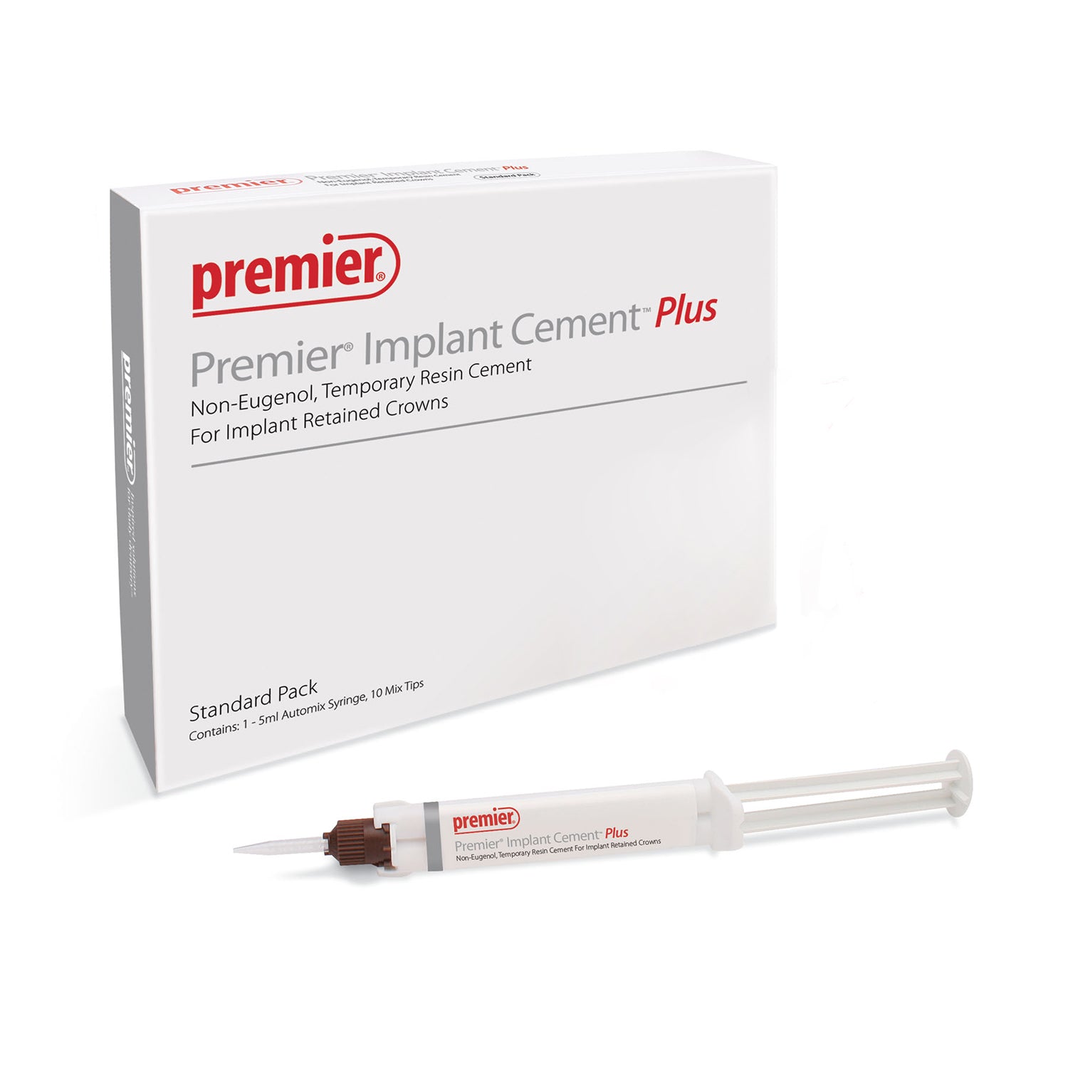 Premier Dental 3001550 Implant Cement Plus Standard Pack Pink 5 mL Premier Dental 3001550 Implant Cement Plus Standard Pack Pink 5 mL